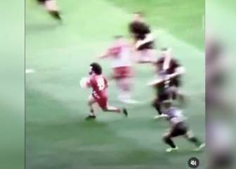 El vídeo del doble de Salah jugando rugby que se hizo viral