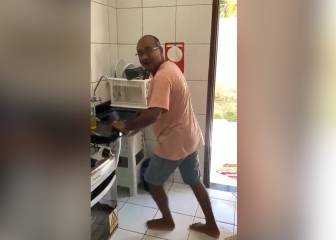 Este brasileño revoluciona la red con su cómico ejercicio casero: para no dar crédito