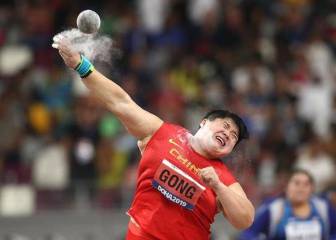 El atletismo se reanuda en China: Gong Lijiao lanza 19,70 en peso
