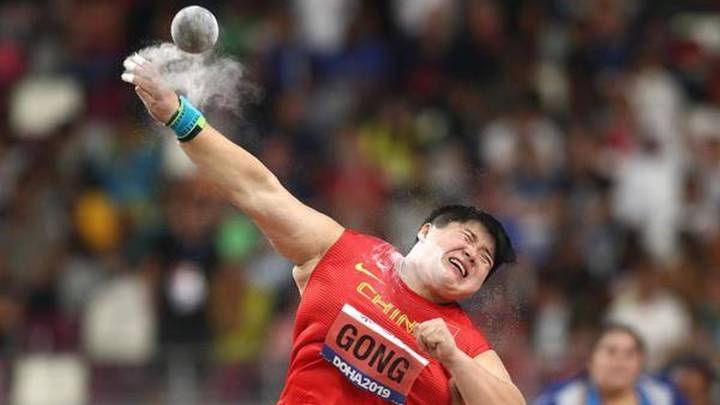 El atletismo se reanuda en China: Gong Lijiao lanza 19,70 en peso