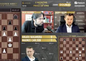 Carlsen arrolla a Nakamura en el primer asalto de semifinales