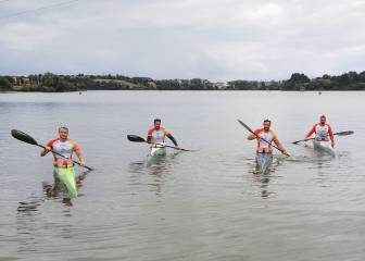 El K4 subcampeón mundial se entrena de nuevo en Asturias