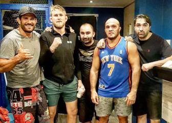 Espino, en el campamento de Gustafsson para la Fight Island
