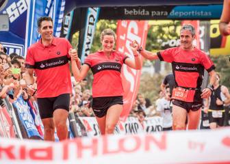 Mireia Belmonte, Miguel Indurain y Martín Fiz, en la #123aRemontar de Barcelona