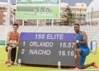 Orlando Ortega se quita el óxido en la pista de Vallehermoso