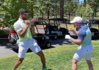 Ha buscado buen profesor: Curry 'boxeando' con Canelo