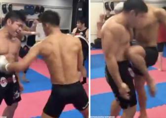 Es sobrecogedor verle entrenar: se deja dar puñetazos, patadas y rodillazos...