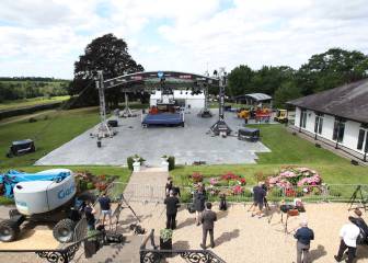 Veladas de boxeo en el jardín de una mansión