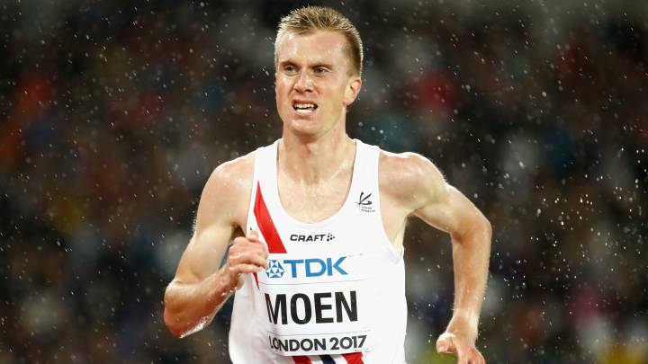 El atleta noruego Sonder Nordstad Moen, durante los Mundiales de Atletismo de Londres 2017.