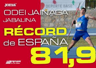 Jainaga fija un nuevo récord de España de jabalina: 81,90 metros