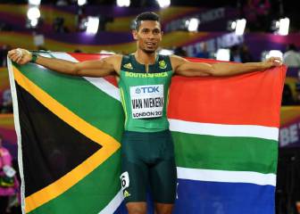 Van Niekerk vuelve a entrenarse tras su aislamiento por COVID-19