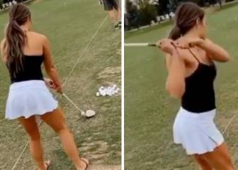 La reacción de este bebé al ver el swing de su madre