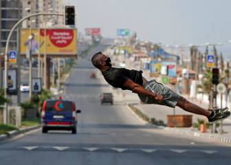 Parkour en las calles vacías de Gaza