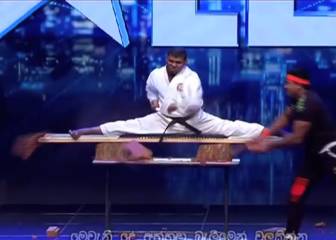 Karateca de India Tiene Talento arma un lío con unas placas