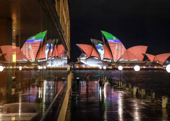 Cathy Freeman ilumina la Ópera de Sídney