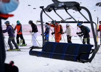 Esquiando con mascarilla