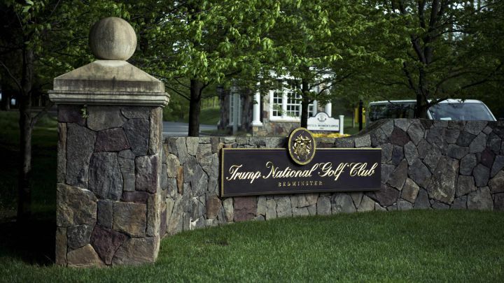 Imagen de la entrada al Trump National Golf Club de Bedminster, Nueva Jersey, que no acogerá el PGA Championship de 2022 tras los incidentes en el Capitolio.