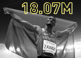 Zango bate el récord del mundo de triple salto bajo techo