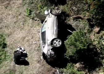 El automóvil de Tiger Woods tras el accidente en imágenes