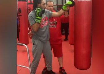 Tan asombroso como admirable: cómo boxea tras sufrir un balazo en la cabeza