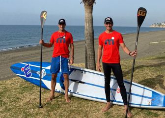 Dos deportistas malagueños recorrerán la Senda Litoral en paddle surf y corriendo