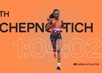 Chepngetich bate el récord mundial de medio maratón