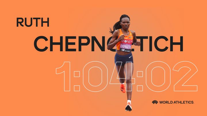 Chepngetich bate el récord mundial de medio maratón
