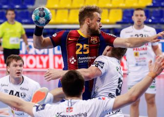 Exhibición del meta azulgrana Moller ante el discreto Elverum