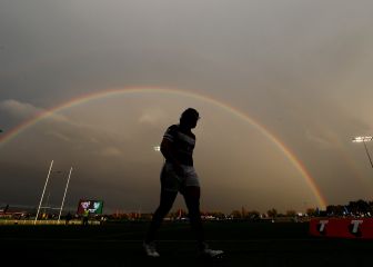 Triunfo de las Sea Eagles de rugby bajo un bello arcoíris