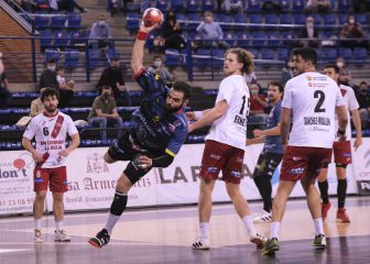 Zarpazo del Ademar León en
la pista del Ciudad de Logroño