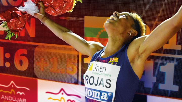 Cartel promocional del Meeting Internacional de Atletismo Jaén Paraíso Interior de Andújar con Yulimar Rojas como protagonista.