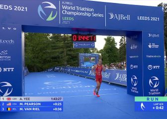 Cuarto de Alarza y Gómez Noya se va al suelo en Leeds