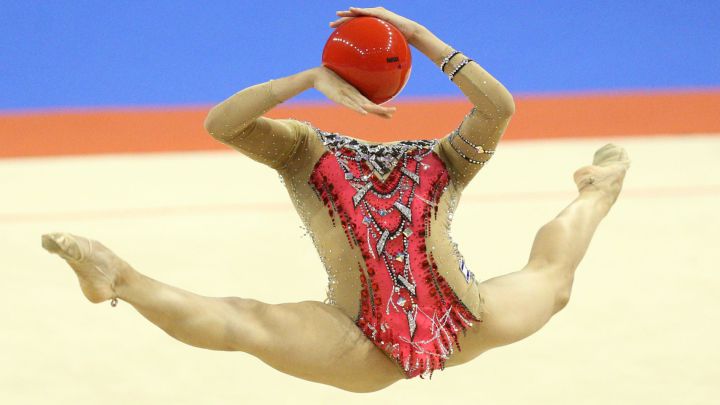 What are the four apparatus in Rhythmic gymnastics?