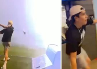 Se ponen a jugar al golf en una tormenta eléctrica y pasa esto: jamás olvidarán lo que vieron