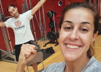 Carolina Marín vuelve a entrenar en pista tres meses después de su lesión