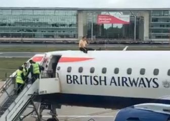 Cárcel para exparalímpico británico que se pegó a avión en protesta climática