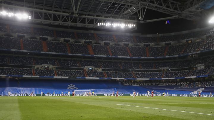 Imagen del Estadio Santiago Bernabéu durante el partido de LaLiga Santander entre el Real Madrid y el Celta de Vigo. 