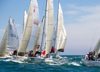 Dos barcos del Real Club Marítimo del Abra-Real Sporting Club en la Final J80 Sailing Series