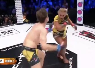 El combate surrealista de MMA entre una mujer y un hombre