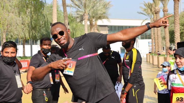 El exatleta jamaicano Usain Bolt posa durante un acto en Dubai.