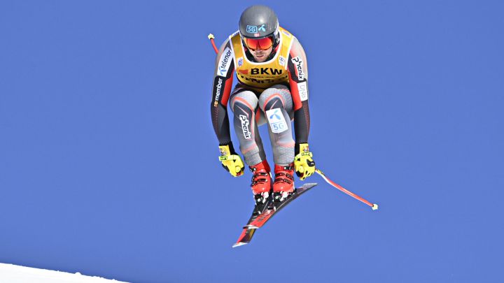 Aleksander Aamodt Kilde en eñ descenso de Wengen, Suiza.