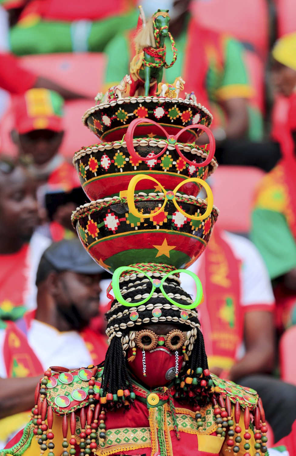 Colorido en las gradas en la Copa de África