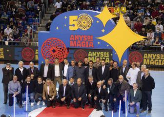 Urdangarin regresó al palco
del Palau en el Cincuentenario