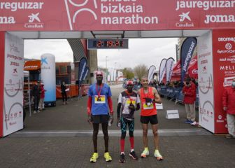 El keniano Kipyego y la ecuatoriana Pila, ganadores del Maratón de Bilbao