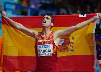 Así celebró Mariano García su oro en 800 metros en el Mundial
