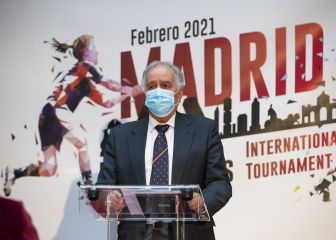 The president of the Spanish Rugby Federation Alfonso Feijoo, during the presentation of the International Rugby 7 Championship in Madrid.