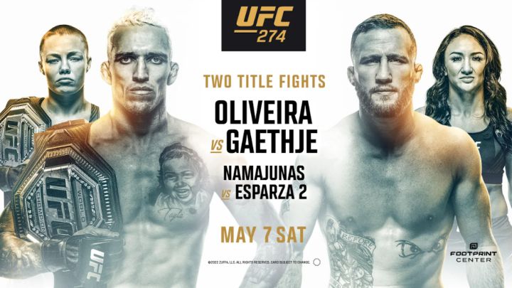 UFC 274: horario, TV, cartelera y dónde ver en directo el Oliveira - Gaethje y Namajunas - Esparza
