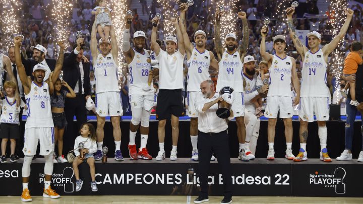 La celebración en imágenes del Real Madrid campeón de la ACB