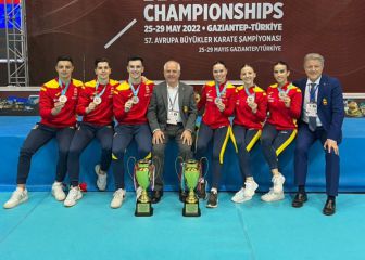 Los dos equipos españoles de katas, subcampeones de Europa