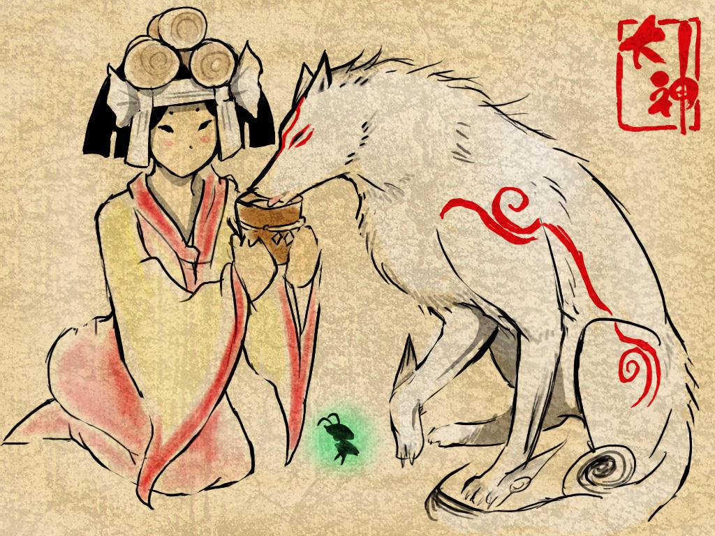 Очами или оками. Okami Amaterasu человек. Японские иллюстрации с Оками. Сын Аматерасу. Amaterasu персонаж.